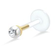 Bezel Set Gemstone Labrets Push-in LA-280